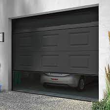 Porte de garage isolante castorama. Porte De Garage Sectionnelle Motorisee Turia Anthracite L 240 X H 200 Cm En Kit Castorama