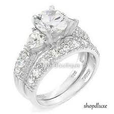 It could be the perfect promise ring. 4 15 Ct Round Cut Cz 925 Sterling Silver Wedding Ring Set Women S Size 4 11 Ebay