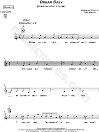 Maybe you would like to learn more about one of these? Roy Orbison Dream Baby Sheet Music Leadsheet In C Major Download Print Sku Mn0149200