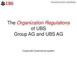 Organization Regulations Of Ubs Group