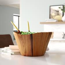 Enhance mealtime with this rustic salad serving bowl and serving set from lipper. Lipper International Acacia Wave Serving Bowl Reviews Wayfair