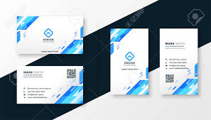 Design a logo for your business card. Stylish Blue Business Card Template Design Set Royalty Free Cliparts Vectors And Stock Illustration Image 139167557