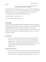 Maybe you would like to learn more about one of these? Perkembangan Seni Halus Di Malaysia