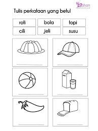 Jul 19, 2020 · pada kali ini kami ingin berkongsikan kepada anda semua latihan matematik prasekolah bagi 6 tahun yang cantik. Lembaran Kerja Menulis Perkataan Kvkv Bahan Lembar Kerja Pengenalan Huruf Menulis