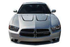 2011 2014 Dodge Charger Hood Stripes Scallop Hood Decals Mopar Style Vinyl Graphics Kit