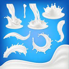 Milk Splash Set Vector White Wave Drop Blots Liquid Food Drink Natural Eco Healthy Product Pouring Product Design Element 3d Realistic Illustration Vector Mil Milk Splash Design Element Creative Poster Design