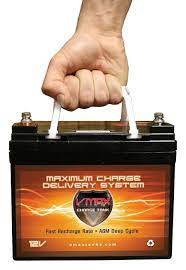 Vmax V35 857 Agm Battery 12 Volt 35ah Deep Cycle Performance Battery Ideal Canoes Kayaks Camping And More Marine Batteries Boat Battery Trolling Motor