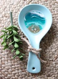 Kitchen Beach Decor Decorative Spoon Rest Kitchen Utensils Etsy In 2020 Decorative Spoon Beach Decor Beach Theme Kitchen