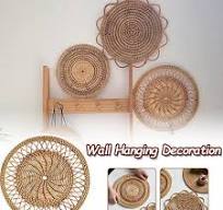 Nordic Rattan Weaving Wall Hanging Decoration Home Table Tea Mat Coaster  1pcs