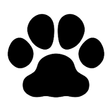 Bulldog Paw Print Silhouette Paw Stencil Bulldog Print Animal Silhouette