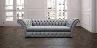 Free delivery & warranty available. Chesterfield Highgrove 3 Seater Sofa Settee Buttoned Seat Silver Grey Leather