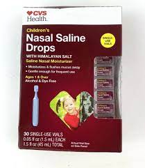 Rinse each side of the lens for at least 5 seconds, or as needed, to remove the cleaner with a saline indicated for the care of gas permeable contact lenses. Cvs Health Children S Nasal Saline Drops 30ct Vials 1 5 Fl Oz Total Exp 05 20 For Sale Online Ebay