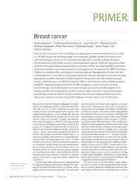 Scientists have found links between breast cancer and a mutation in genes they call brca1 and brca2. Pdf Breast Cancer