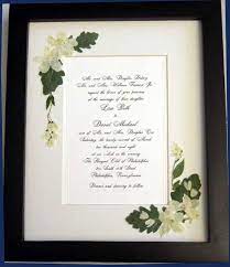 Keepsake Of Wedding Invitation In A Real Simple Black And Whit Framed Wedding Invitations Pressed Flower Wedding Invitations Framed Wedding Invitation Keepsake