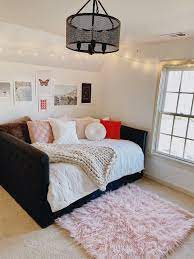 A stylish modern teen room with an upholstered bed, a white desk, a wooden chair. Teen Girl Bedroom Essentials A Complete Checklist She Gave It A Go