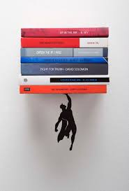 Metal Hanging Book Shelf Floating Bookshelf Superhero Etsy In 2020 Floating Bookshelves Shelves Floating Books