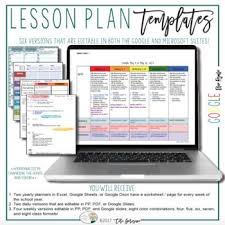 Now Every Template Is Available Fully Editable In The Google Or Microsoft Suites This Bundle Offe Lesson Plan Templates Lesson Plan Book Classroom Lesson Plans