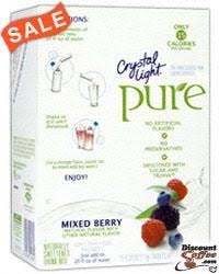 Crystal Light Pure Mixed Berry On The Go All Natural For Bottled Water Discountcoffee Com