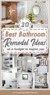 If you've been exploring bathroom remodel ideas but don't want to spend big bucks, this list is for you! 20 Best Bathroom Remodel Ideas On A Budget That Will Inspire You