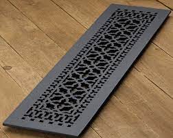 Fast shipping / free return. 6x30 Black Aluminum Renaissance Floor Register Air Vent Covers Decorative Vent Cover Floor Registers