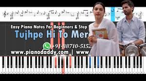Jinke liye piano notes easy lessons, sung by neha kakkar. Tera Ban Jaunga Piano Notes Kabir Singh Songs Piano Notes Lyrics