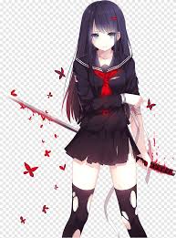 Set hairstyles for women collection black vector. Anime Female Drawing Anime Girl Pic Black Hair Manga Png Pngegg