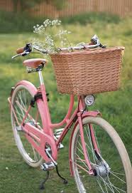 Pink Faire Du Velo Vieille Bicyclette Bicyclettes
