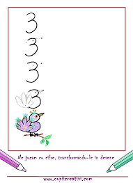Cifra 3 Transformam Cifra In Desen Copii Creativi Art Drawings For Kids Drawing Lessons For Kids Easy Drawings