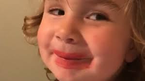 Adorable Video Sees Little Girl Defending Her Messy Lipstick Daily Mail Online