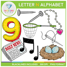 White and black y illustration, letter case y, lowercase y transparent background png clipart. Alphabet Letter N Clip Art Beginning Sounds By Dazzling Clips Tpt