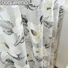 Accentuate the rooms in your home with curtains, which come in a variety of colors, styles, and lengths. White Floral Gray Sheer Curtains For Living Room Bedroom Modern Tulle Curtains Window Panel Flower Pattern Country Style 1 Pcs Gray Sheer Curtains Curtains Forsheer Curtains Aliexpress