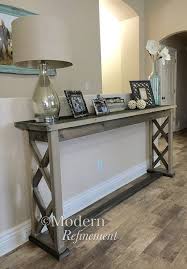 Mesa De Entrada De Casa De Campo Rustica Por Modernrefinement Farmhouse Entryway Table Rustic Sofa Tables Decor