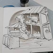 Drawingwiffwaffles Chicken Coop With Girl Inktober Day 5 Chicken Cartoon Girl Drawing Art Style Challenge Youtube Art