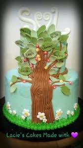 Birthday Cake For Grandma And Grandpa Family Tree Cake For Grandma And Grandpa Cake 2 Tier Cake Tree Cake Family Tree Cakes How To Make Cake Cake