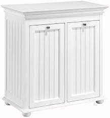 Wood laundry baskets & hampers : Amazon Com Home Decorators Collection Hampton Bay Double Tilt Out Beadboard Bathroom Hamper 27 Hx26 Wx13 D White Home Kitchen