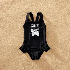 5 out of 5 stars. Matching Swimsuits For Couples Family Letter Print Black Bathing Suits For Women Mommy And Me