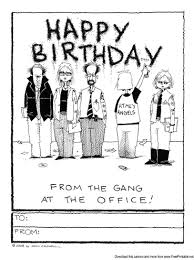 The Office Birthday Card Printable Free From The Gang Printable Greeting Card Happy Birthday Cards Printable Birthday Card Printable Funny Birthday Cards