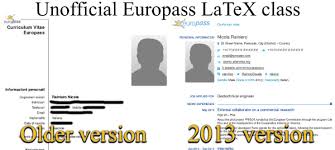 A film display format taking its name from the shape of a. Another Latex Template For The 2013 Europass Cv Rainnic In The Clouds