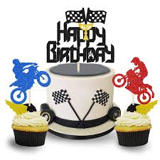 En applebee's, obtiene alimentos gratis en su cumpleaños, pero lo que obtiene depende de la ubicación que visite. Amazon Com Kapokku Juego De Decoracion Para Tarta De Cumpleanos Con Diseno De Moto Y Texto Happy Birthday Toys Games