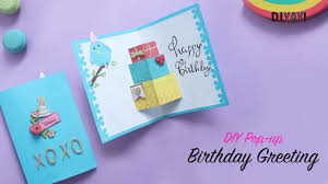 Choose one piece of cardstock for the outside of your card, and one for the inside. Diy Pop Up Birthday Card Handmade Card Diy Greeting Card Youtube