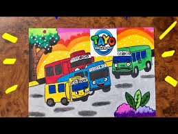 Belajar mewarna untuk anak anak yang gemar atau menyukai bus tayo learning coloring for children who liked or liked bus tayo. Mewarnai Tayo The Little Bus Pakai Crayon Grasp So Fun Youtube