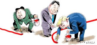 Afbeeldingsresultaat voor who is the madman trump or kim cartoon