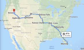 Find out the distance between (almost) any two places in the world! Usa Road Trip Fl To Id Along Came Alex