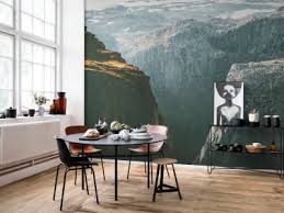 This mural made a great accent wall in this customers dining room! Dining Room Wall Murals Rebel Walls
