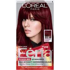 This is a new hair color that makes many celebrities to step into the spotlight. L Oreal Paris Feria Multi Faceted Shimmering Permanent Hair Color R48 Red Velvet Intense Deep Auburn 1 Kit Walmart Com Walmart Com