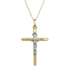 Everlasting Gold 10k Gold Crucifix Pendant Necklace Crucifix Pendant Crucifix Pendant Necklace Gold Crucifix