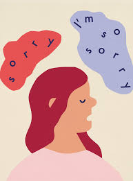 Saying Sorry Too Much When To Apologize Illustrations Posters Editorial Illustration Illustration Print
