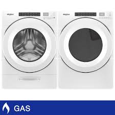 Steam drying potentially offers enhanced stain. Whirlpool Front Load 4 5 Cuft Washer With Load Go And 7 4 Cuft Gas Dryer In White