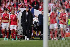 Following the medical emergency involving denmark's player christian eriksen, a crisis meeting has taken place with both teams and match officials and further information will be communicated at 19. Bv7teavhuzdum