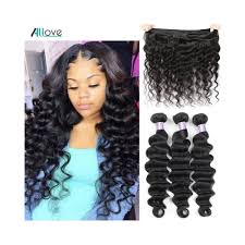 Allove Loose Deep Wave Bundles Peruvian Hair Bundles Human